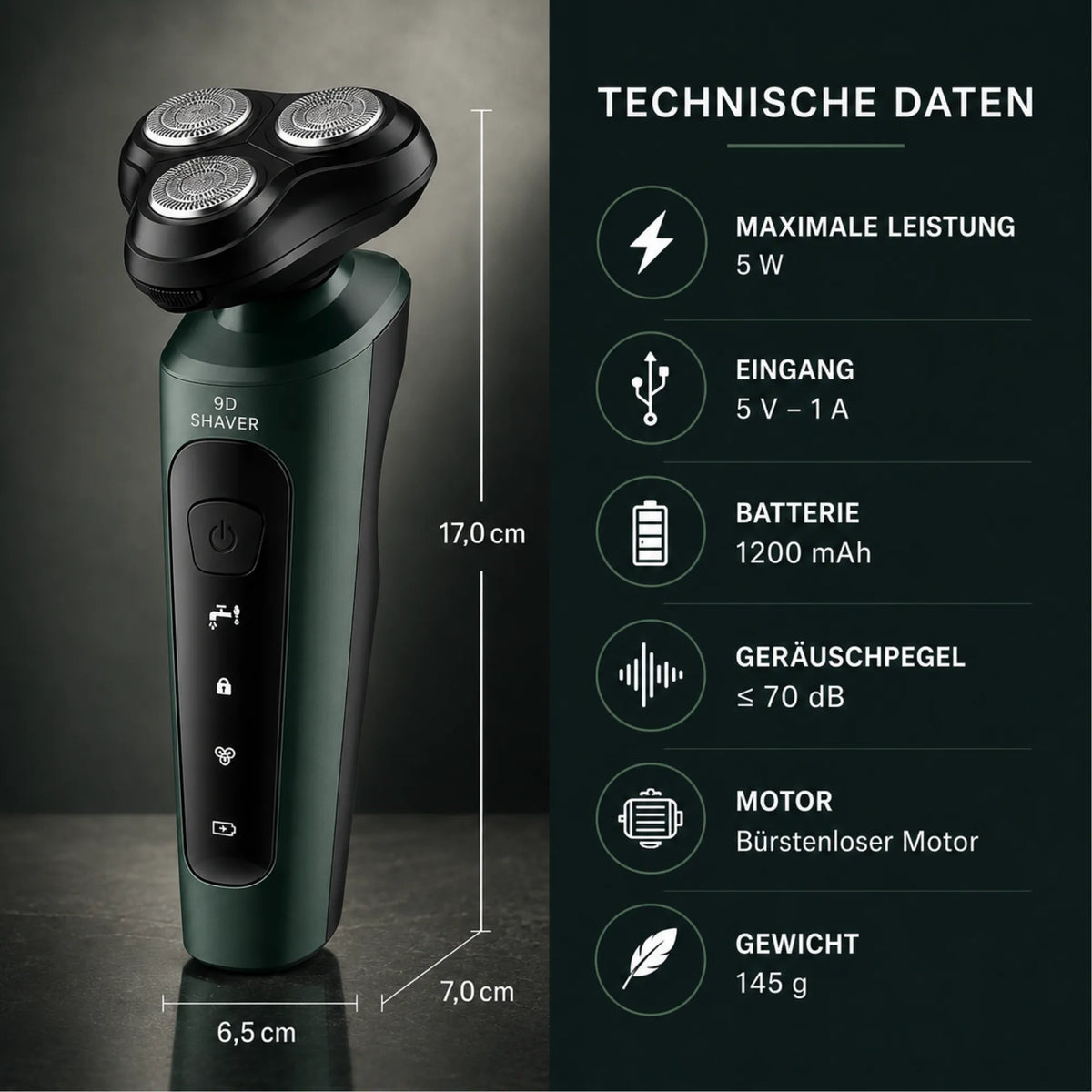 SHAVELIX 9D – 4-in-1 Elektrorasierer